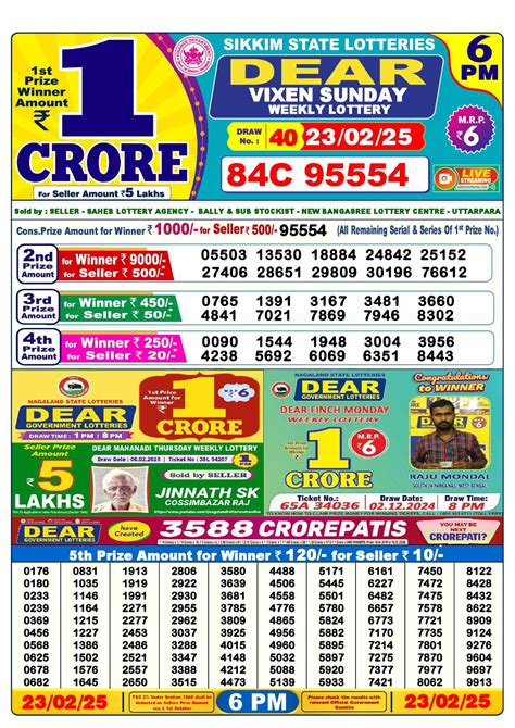 23 tarikh ke lottery sambad